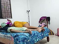 stepbrother's small penis grew colossal after acrobatics turning into a monster cock for horny blowjob action with his not sister.