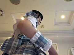 Married owner gets seduced by slutty con cafe girl in cosplay for intense missionary creampie doggystyle riding pov.