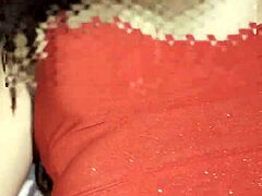 Latina wife enjoys party in lingerie after holiday