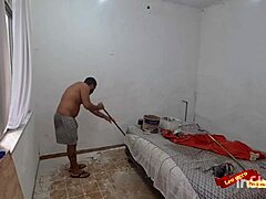 Painter surprises with best friend's stepdaughter in anal encounter