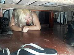 Hottie stuck under the bed!