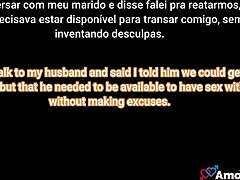 Brazilian MILF sucks stepson's cock in lingerie secretly!