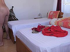 Behind the scenes amateur babe loves to be fucked