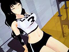 team rwbys intense workout creampie session