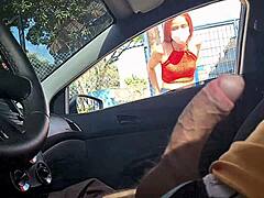 masturbating in the car while searching for info on hard cocks