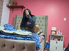 when my girlfriend's parents left, we enjoyed homemade mexican amateur sex