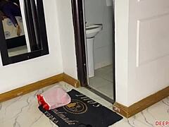 Chatting with my hot black ebony friend in stockings.