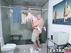 i watch naughty petite 18+ bouncing on huge dick till big facial