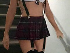 Slutty teen student teases for extra credit. Gets anal assfucking outdoors.