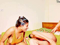 amsterdam prostitute showered in cum on her natural tits