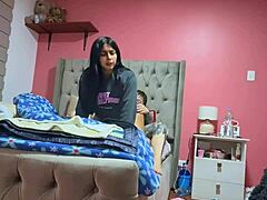 when my girlfriend's parents left, we enjoyed homemade mexican amateur sex