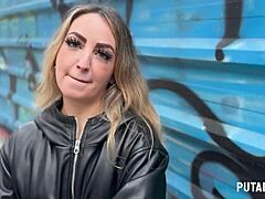 Putalocura caught the busty Spanish teen Labona Cloxy in a passionate session with Torbe, swallowing everything.