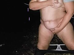 Big Tit Milf Strips Outdoors And Masturbates