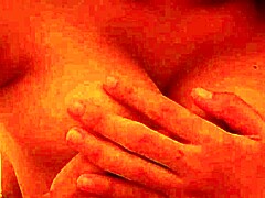 Asian beauty in year of goat enjoys playful titty play with partner