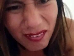 Chica trans moans in pleasure during anal fucking