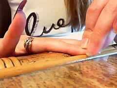 I relax with my long black nails and sexy hands in this ASMR video