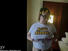 Ms. Brick House swallows black cock cum