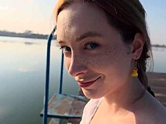 Sad housewife next door gets spanked and fucked outdoors by neighbor, turning her fetish fantasy wild.