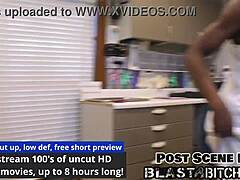 latex-clad patient rina arem got her hairless pussy licked and face-fucked close-up. then missionary fucked with jizz blast in behind-the-scenes action.