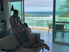 Arrived from the beach full of desire. Came hard on the bandido's dick in missionary anal with tattooed Latina.