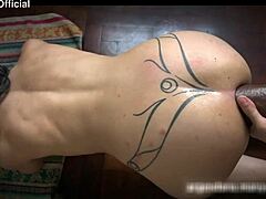 huge dildo toy for anal fisting masturbation, assfucking with shoes on.