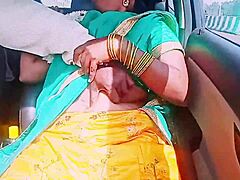 Desi housewife gets dirty in car sex with unknown guy and wild talks
