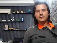 guy masturbating outdoors in solo session