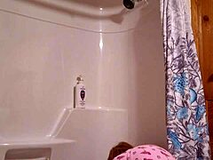 I captured a sneaky video of getting ready for my shower
