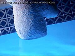 in jack frost 2, a sexy nude asian girl goes skinnydipping in the pool