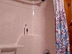 I captured a sneaky video of getting ready for my shower