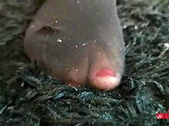 i feel so powerful humiliating my submissive doll with footjob and ass play