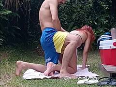 Neighbor Devours Wet Pussy Before Intense Gay Fucking