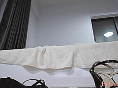 Blonde wife endures rough cop sex on desk with oral and hardcore fucking.