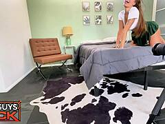 Horny college slut craves huge American cock from muscular bodybuilder!