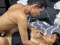 LOOK AT ME MILKING HER HUGE TITS AND SWALLOWING THE MILK!