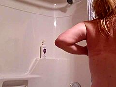 I captured a sneaky video of getting ready for my shower