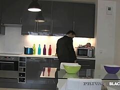 I watch ambre aphrodite fuck two big black cocks as a cuckold