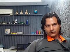 guy masturbating outdoors in solo session