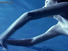in jack frost 2, a sexy nude asian girl goes skinnydipping in the pool