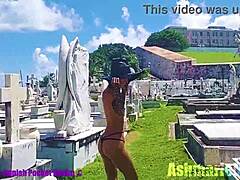 I Feel So Thrilled Watching Slut Majick Dance Topless in Slow Motion at Public Cemetery Cosplay