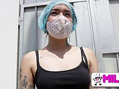 Venezuelan babe caught on the street for quick work blowjob