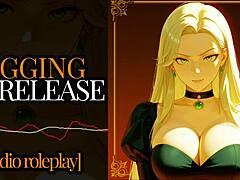 Ember obedience in F4M erotic audio with BDSM roleplay and strapon femdom.