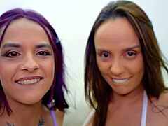 갈색 머리 밀프 Barbara Alves가 Gringo를 하드코어 펨돔으로 지배