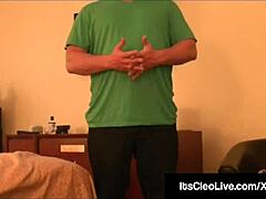 Watch Cleo, the Brunette Cam Cutie, Undress and Give a Blowjob Leading to a Doggystyle Fuck and Facial Cumshot