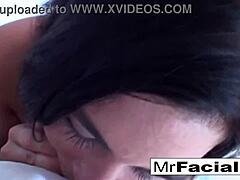 Ashley likes it sloppy with sucking, hardcore, facial, and cumshot