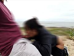 anal adventure on the beach with watching perverts