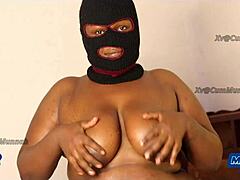 I feel so aroused by this BBW's big tits and shaved pussy during foreplay