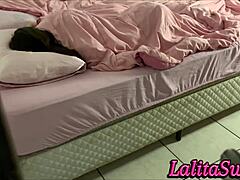 Stepsister in panties begs for cock.