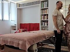 I watched the Italian milf Mary Rider shave her pussy then ride Luca Borromeo after a foot massage and blowjob