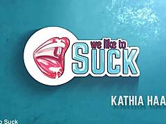 Cum splattered glasses.